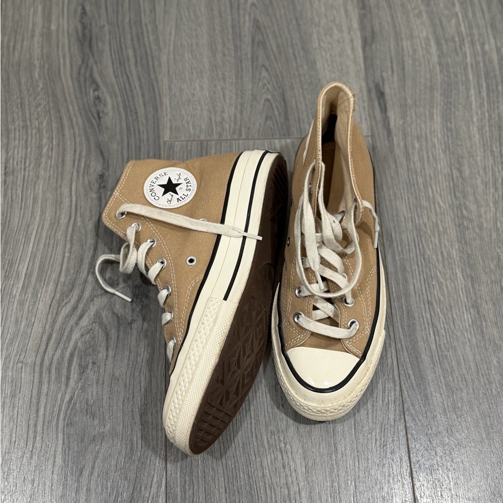 Converse High-Tops in Brown and White